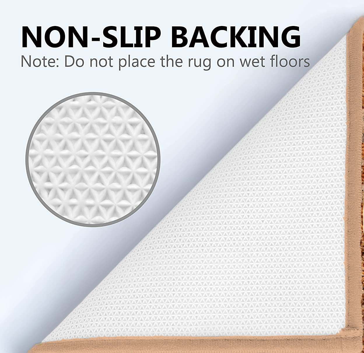 Bathroom 6 Modern Solid Print 3-Count Grey Polyester Bath Rugs, 18 x 28, Non-Slip Backing Navy Blue β image 5