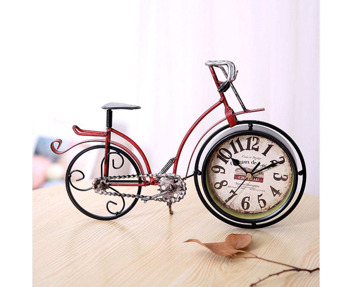 Retro Vintage Silent Iron Bike Bicycle Clock Home Office Living Room Table Decor - Yellow โ image 4