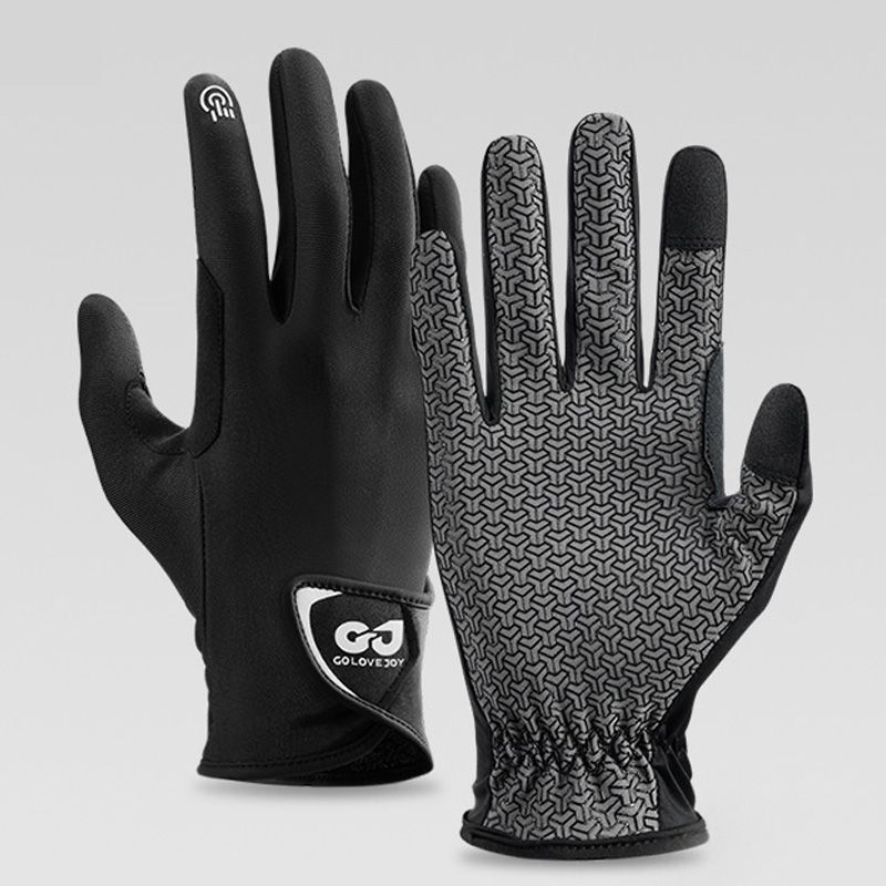 Equestrian Riding Gloves, Full-Palm Silicone Anti-Slip & Durable Touchscreen Model, Ice-Silk Cooling, Breathable, and UV-Protective, Suitable for Outdoor