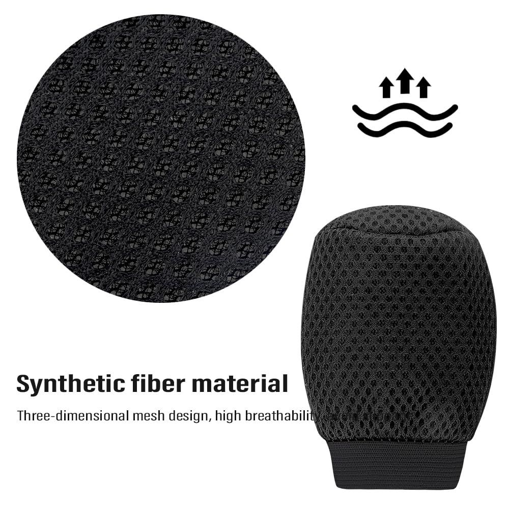 Car Gear Shift Cover + Handbrake Cover,Non-Slip & Breathable Shift Knob Cover Emergency Brake Cover (Black) โ image 3
