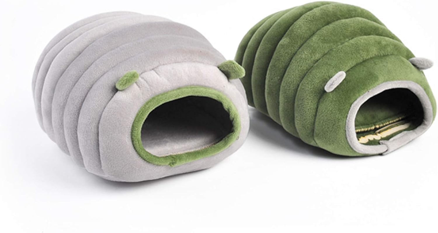 Guinea Pig Hideout Bed Rabbit House Cave Accessories Cozy Hide-Out for Bunny Hedgehog Ferret Chinchilla&Other Small Animals (Grey, Caterpillar) — image 3