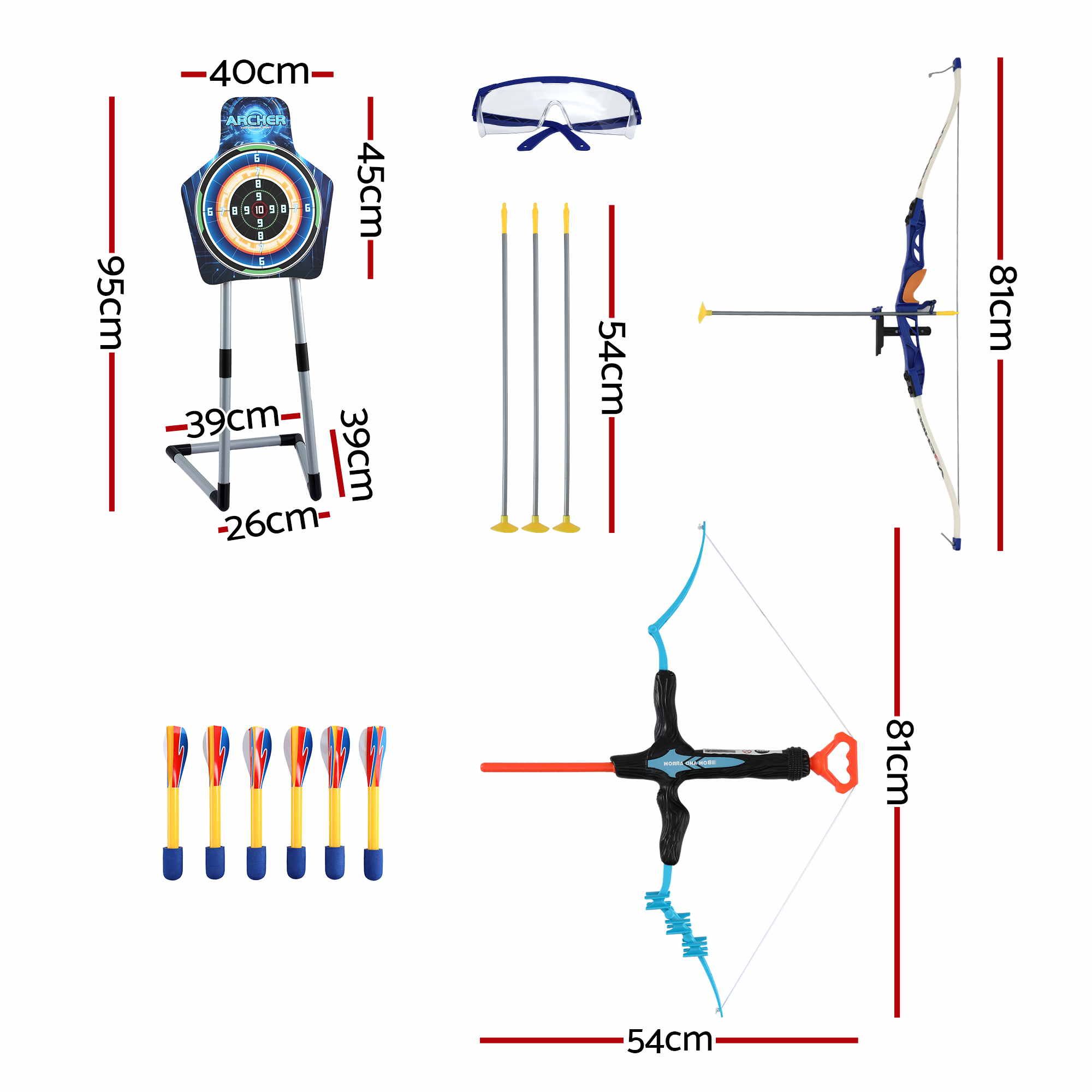 Keezi Kids Bow and Arrow Set Toy Archery Standing Target Suction Cup Arrows โ image 2