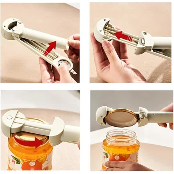 Multifunctional Telescopic Cap Opener - Adjustable Multifunctional Can Opener and Cap Holder for People with Weak Hands โ image 3