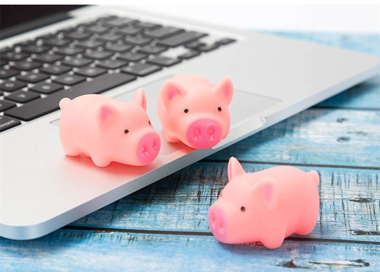 9 Pieces Mini Rubber Pigs Bulk Baby Bath Toy Pink Tiny Piggies Squeaky Pig Toys for Shower Birthday Party Gift Decoration β image 5