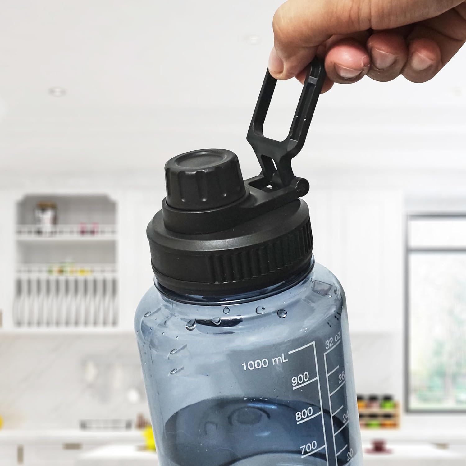 2 Pcs Replaceable Lid for Nalgene Sustain Tritan Water Bottle, Wide Mouth Loop Top Lid Compatible with Nalgene 32 oz, BPA Free, Replacement Cap Accessories — image 6