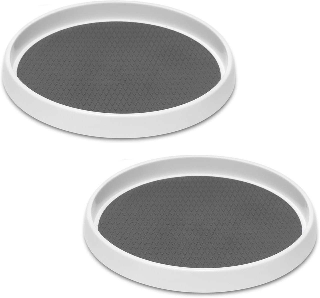 2 set, 10 Inch Non-Skid Lazy Susan Organizers - Turntable Rack for Cabinet, Pantry Organization and Storage, Kitchen, Fridge, Bathroom Makeup Vanity