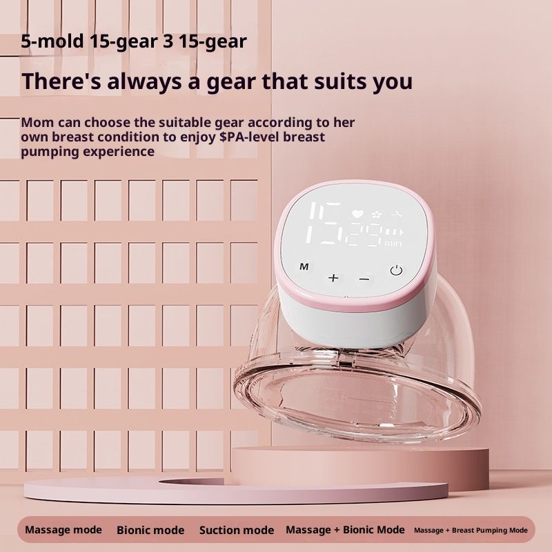 Upgraded Wearable Breast Pump, Hands-Free Design with Extended Battery Life & LED Display, Double Electric Portable Pump with 5ModesPink — image 2