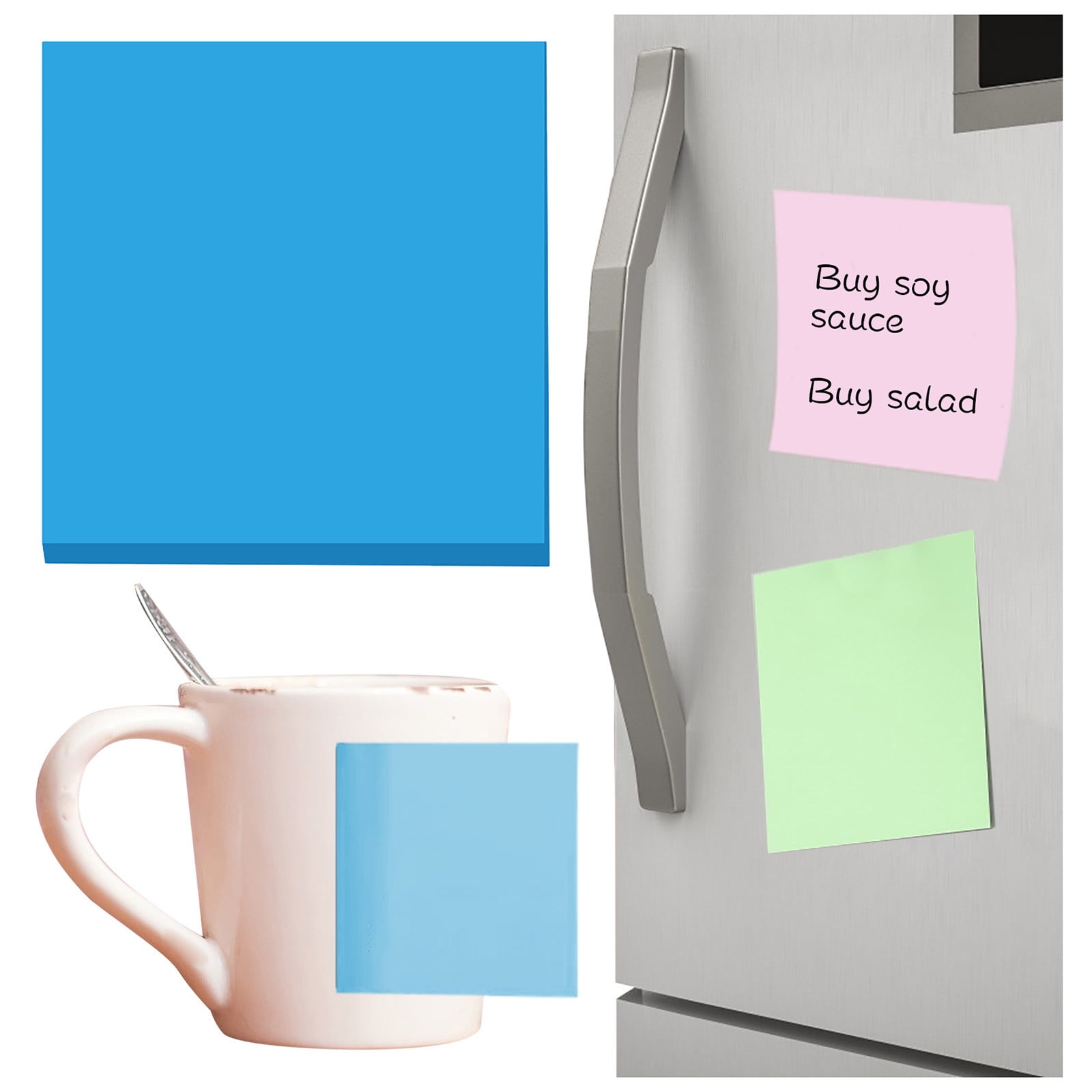 1 Pack Premium Multi-Use Sticky Notes 3x3 in Post Bright Stickies Colorful Super Sticking Power Memo Pads, Strong Adhesive, 100 Sheets/pad, Super Sticking — image 2