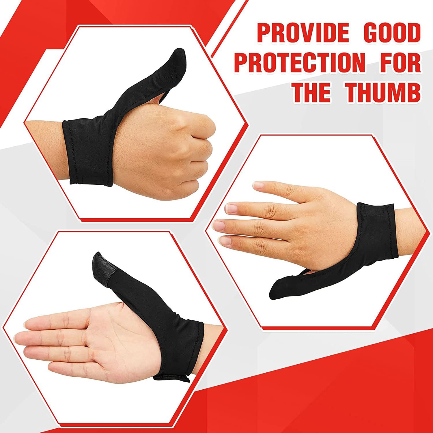 Bowling Thumb Saver Protector 2 Pcs Thumb Guard Bowling Thumb Sock Compact and Lightweight Bowling Gloves for Bowling Ball