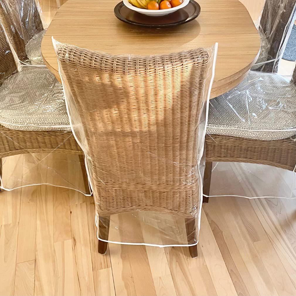 2pc Dining Room/Kitchen Chair Cover/Protector- Heavy Duty Clear Vinyl-No Dust/Spill/Pet Hair/Pet Claws, Easy Clean Slipcover โ image 4