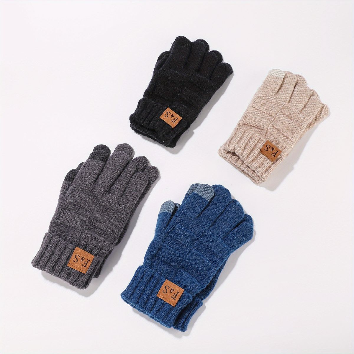Men'S Winter Hat Men'S Gloves Men'S Scarf Winter Hat And Gloves Set Men'S - Blue - Size L โ image 3