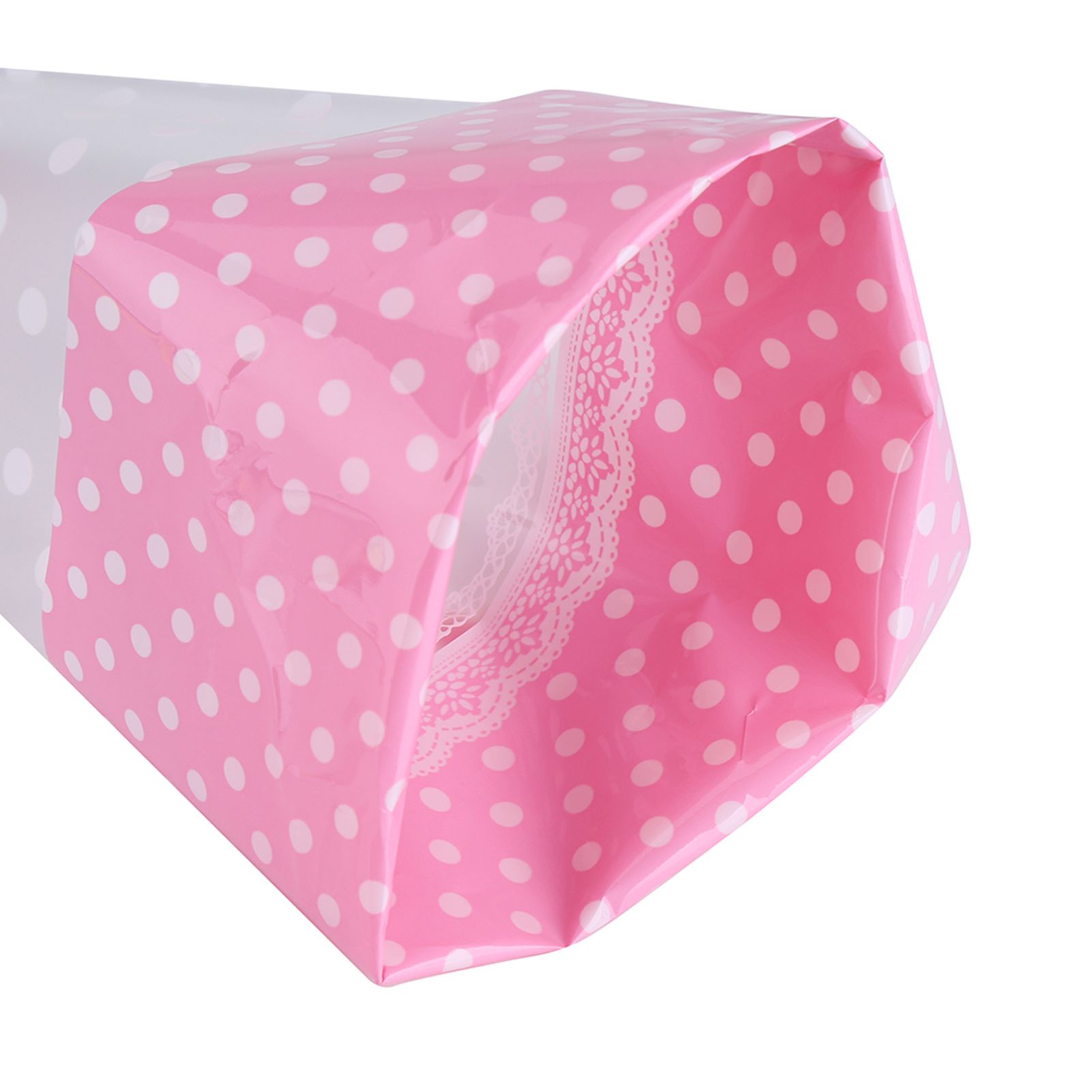 50 Piece Clear Cone Shaped Treat Popcorn Bags Treat Bags Cellophane Candy Bags with Twist Ties — image 5