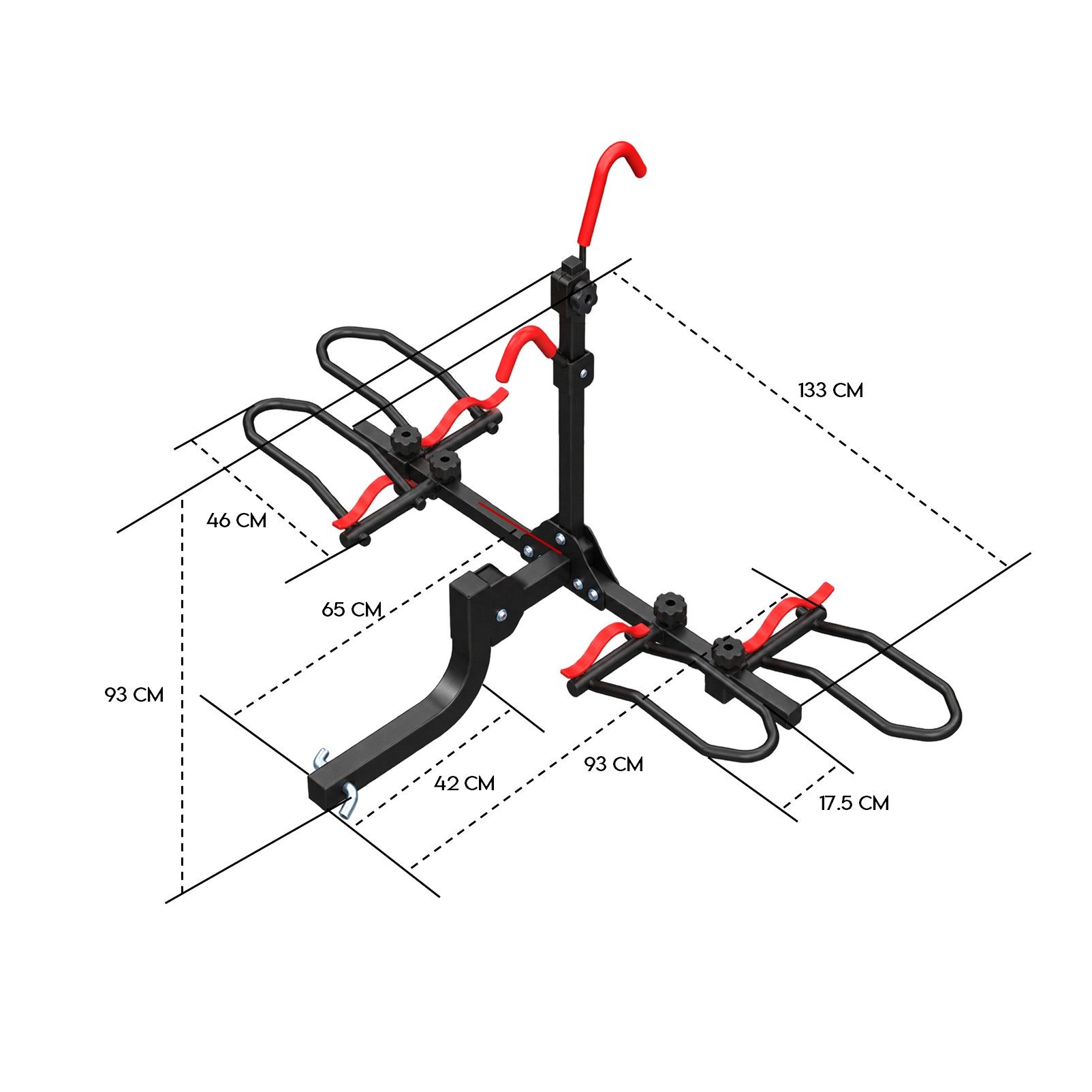 2 Bike Rack for Car SUV Rear Bicycle Holder Carrier Hitch Mount Platform Holder — image 2