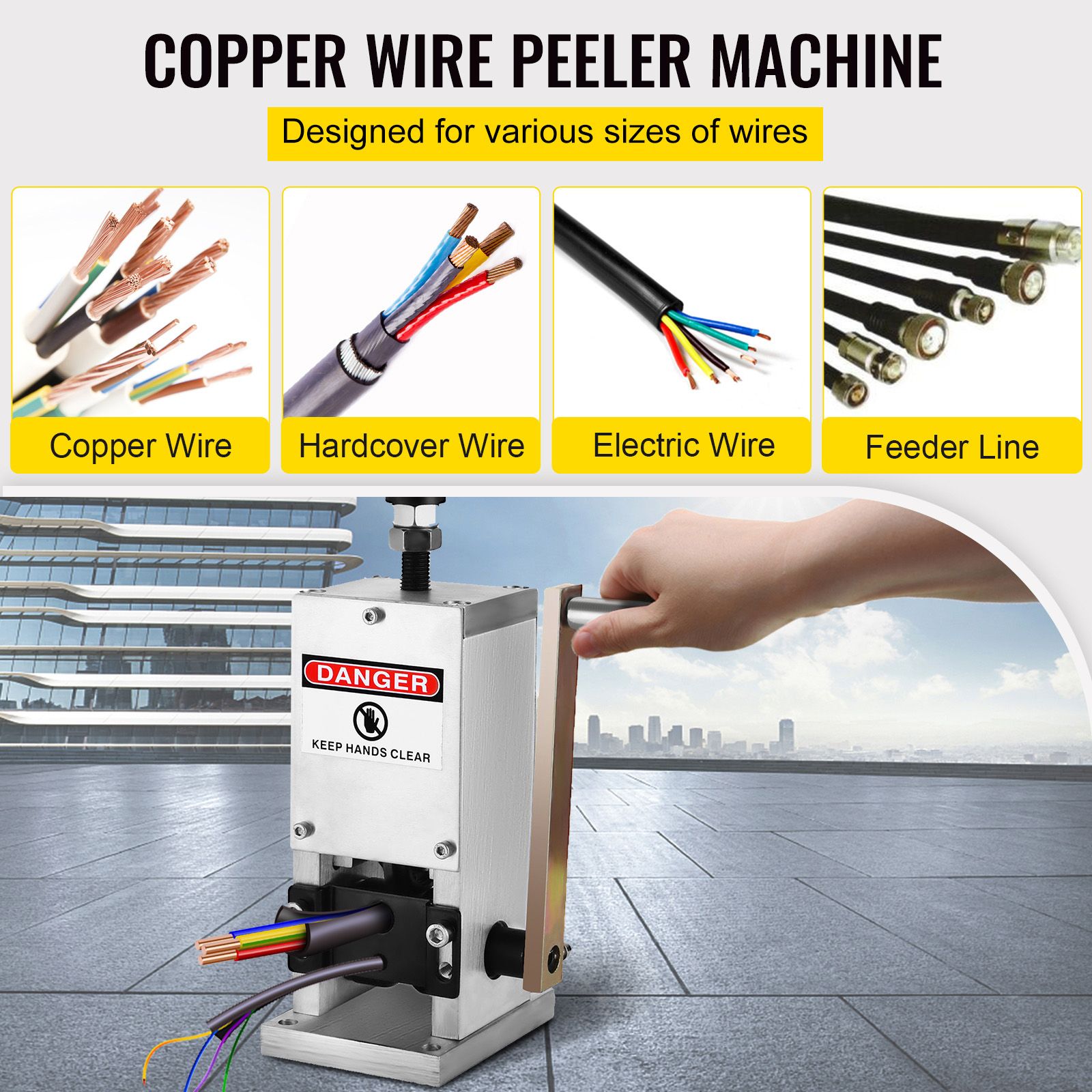 Wire Stripping Tool 0.06-0.98 Inch Cable Wire Stripping 1 Cutting Blade Wire for cutting and Stripping Scrap Copper Wire — image 2
