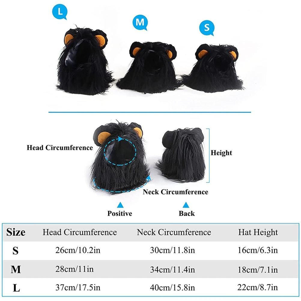 Pet Wig for Dog Cat Hair Headgear Cosplay Costume for Christmas Halloween Party โ image 2