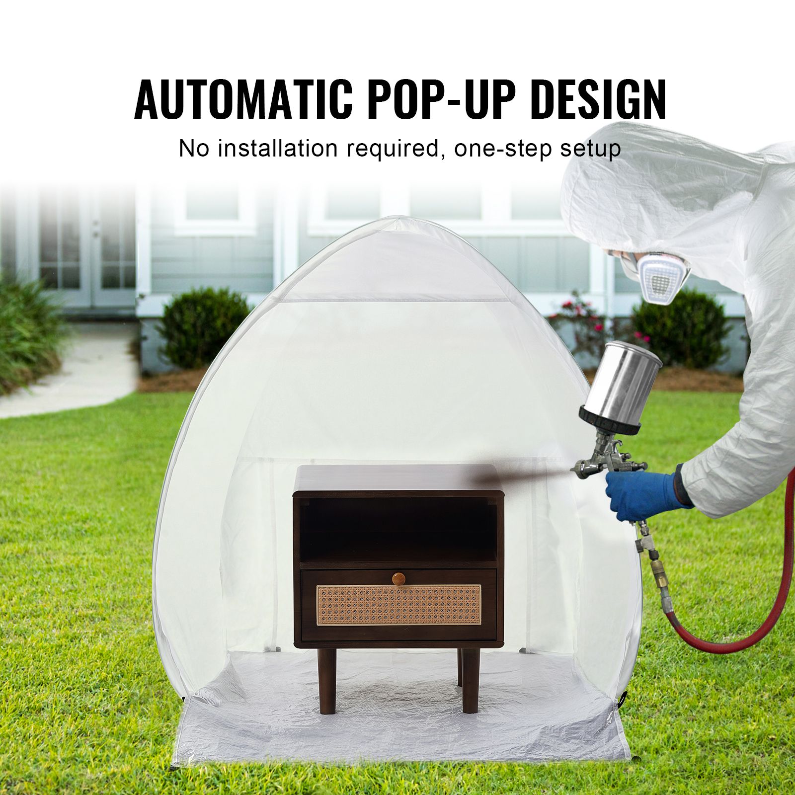 Spray Paint Shelter Portable Spray Paint Tent Booth 3.3 x 2.9 x 3.3ft Pop Up โ image 2