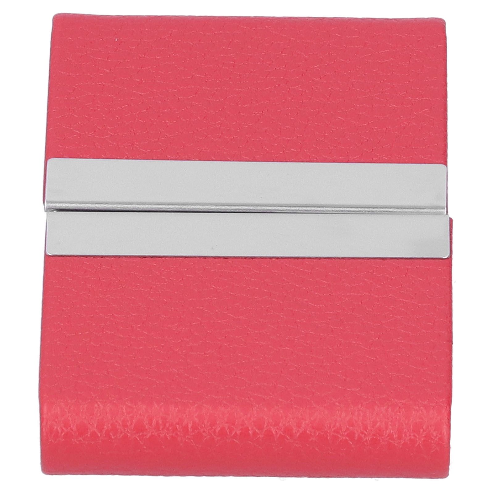 Large Capacity Business Card Holder Pocket Name Card Box Case for Men Double OpenRed 400# — image 4