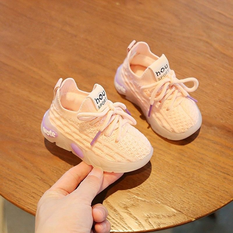 Baby Toddler Sneakers Mesh Knitted Soft Sole Black 15 yards within 12cm long โ image 4