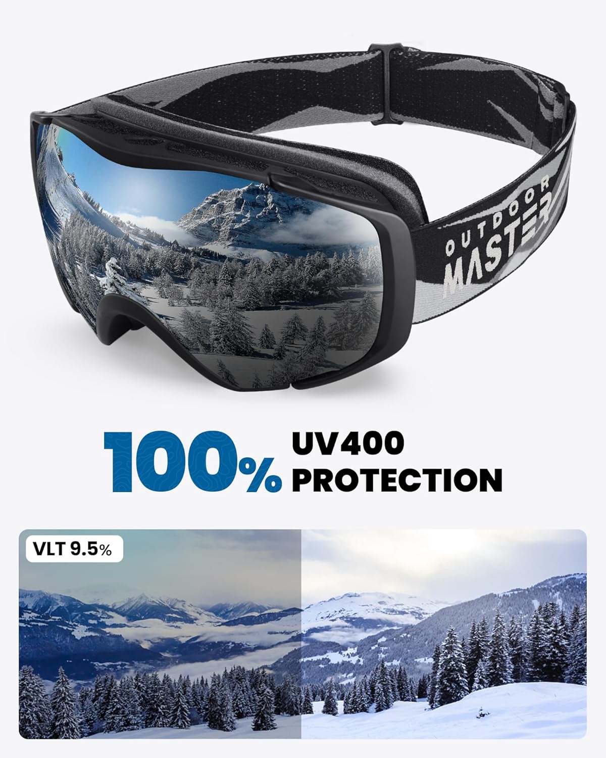 OutdoorMaster Ski Goggles with Cover Snowboard Snow Goggles OTG Anti-Fog -100% UV Protection-OM-18 โ image 5