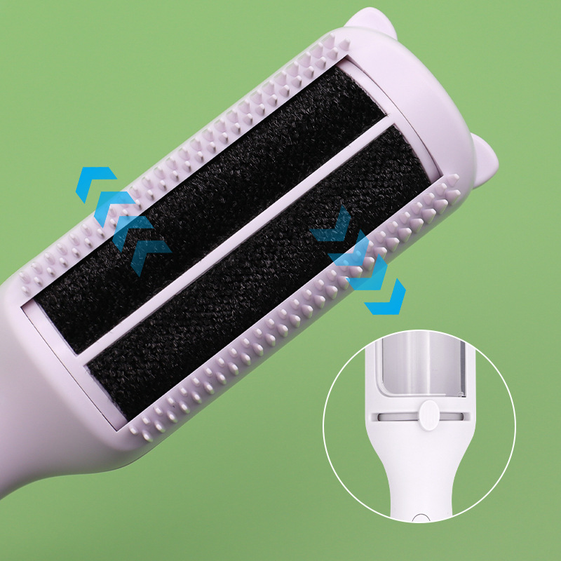 Multi-Function Pet Grooming Brush with Self-Cleaning Feature - Ideal for Dogs and Cats 2 PCS (Green+White) โ image 2