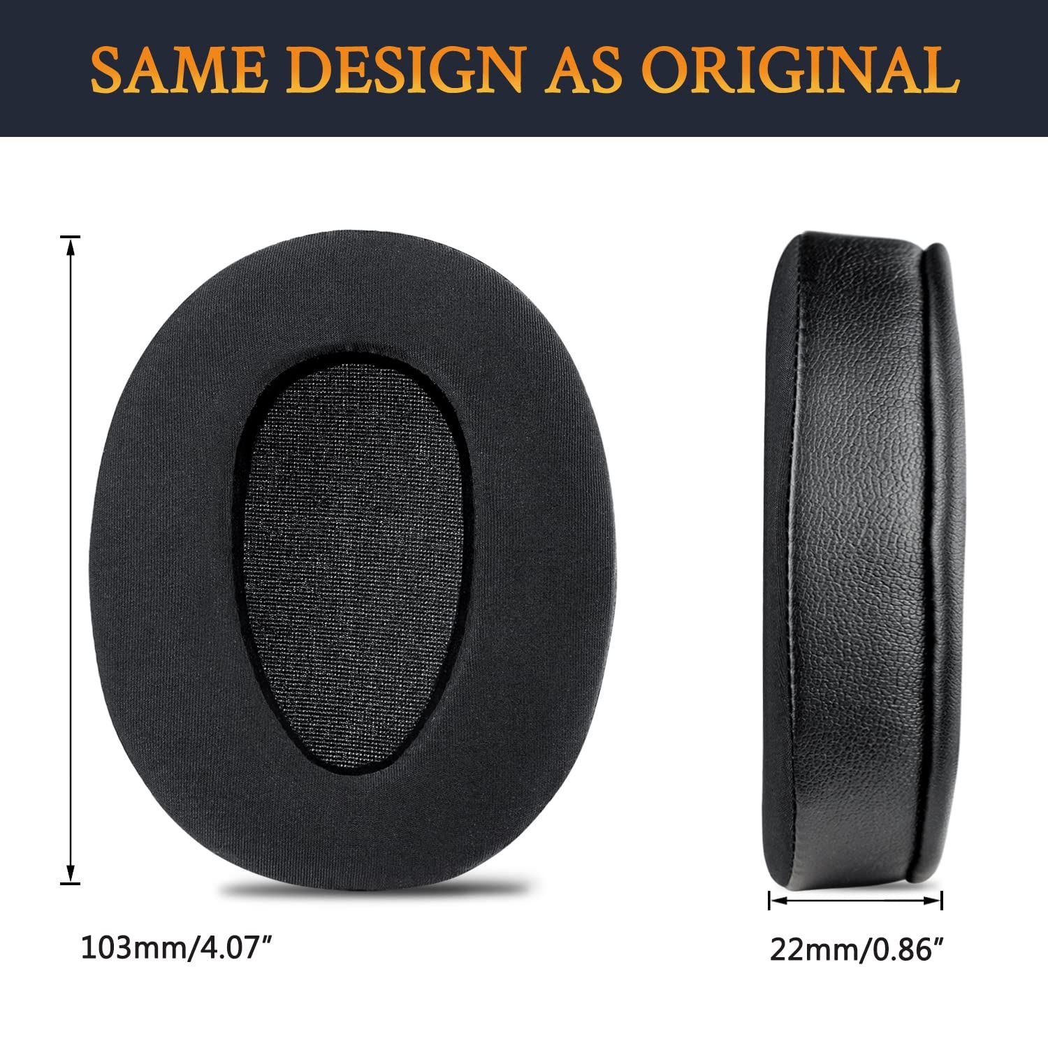 Cooling-Gel Replacement Earpads, Ear Pads Cushions for MDR-10R (10RNC 10RBT) Over-Ear Headphones - Black โ image 4
