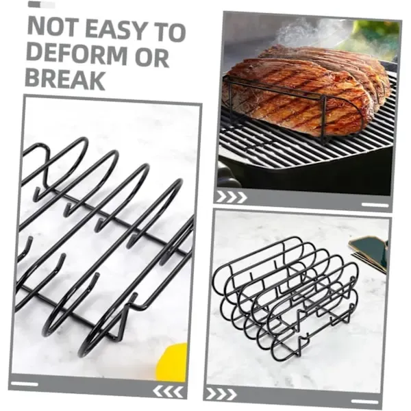 Portable Stainless Steel Grill Rack, Heat-Resistant Easy-Clean Cooking Grate for Camping, Picnics and Backyard Grilling, Black โ image 3
