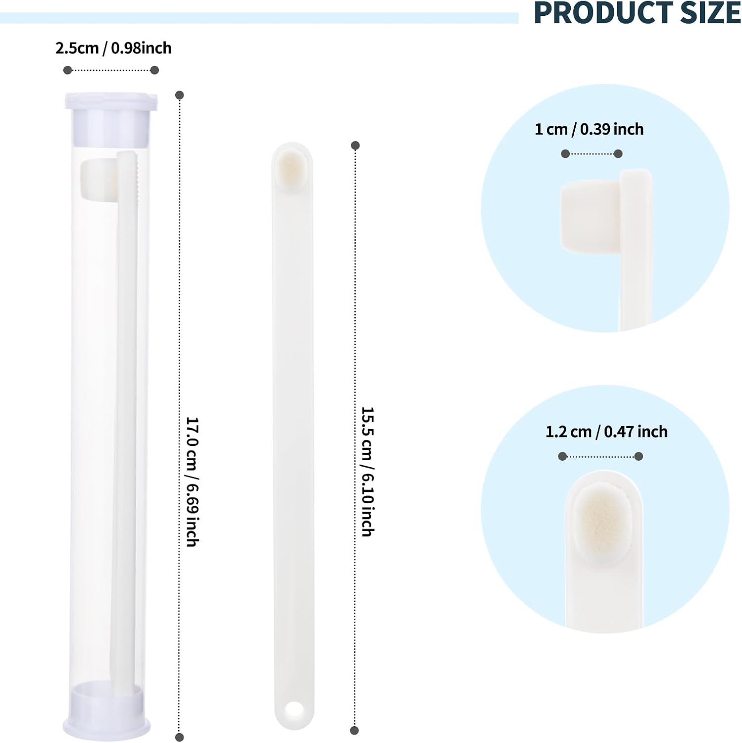 Petluno Small Dog & Cat Toothbrush 5 Set, Micro Nano Bristles to Clean pet Teeth Toothbrushes, Puppy Dogs Pet Tooth Cleaning Kit with Storage Box(White — image 2