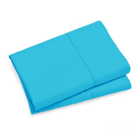 1000TC Premium Ultra Soft Standrad size Pillowcases 2-Pack - Light Blue โ image 3