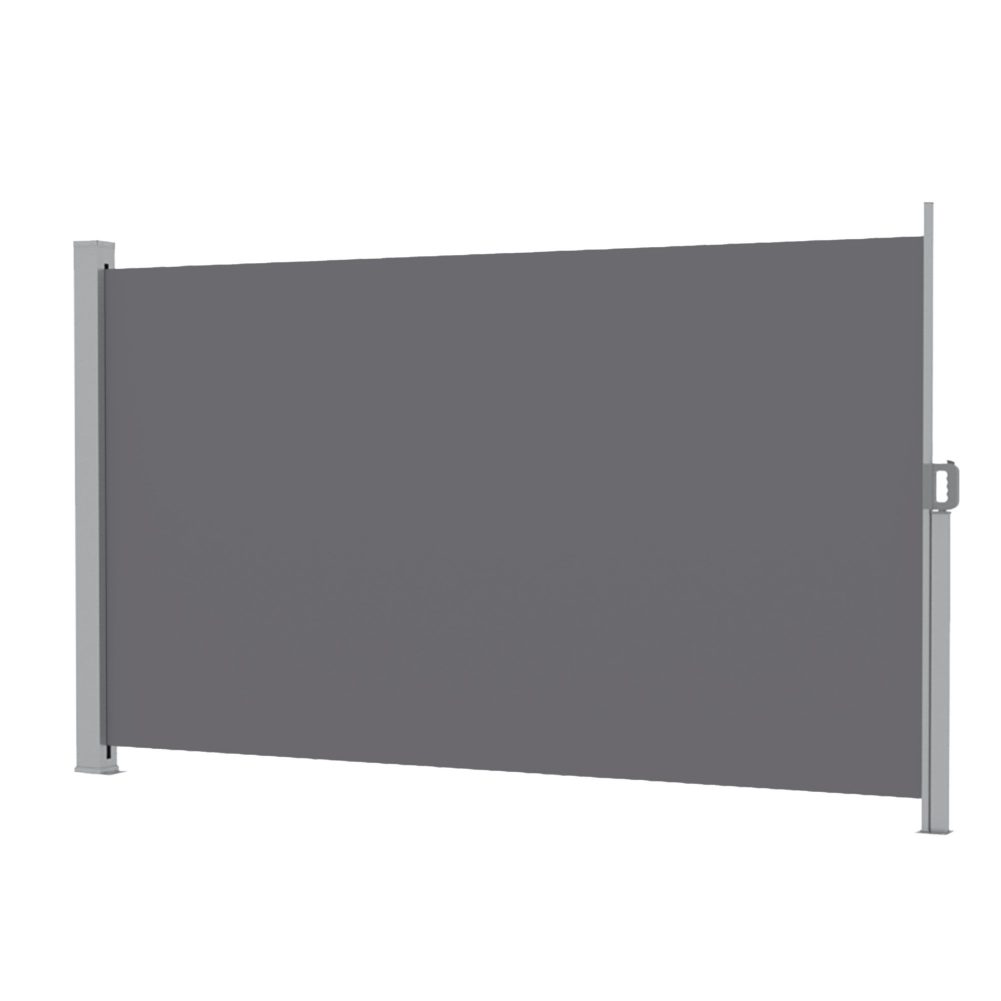 Instahut 1.8 × 4M Side Awning Retractable Privacy Screen Outdoor Sun Shade Grey — image 2