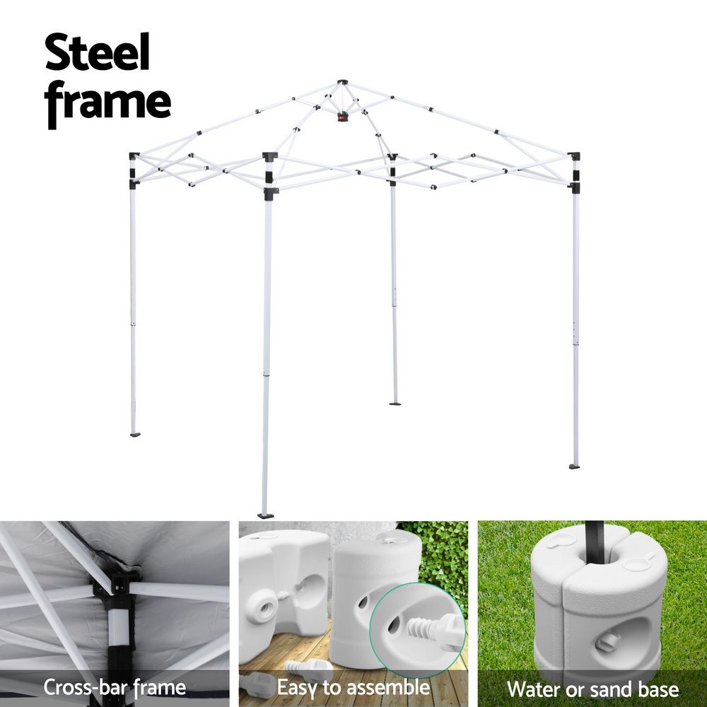 Instahut Gazebo 2x2m Outdoor Patio Garden Marquee Shade w/ Base Pods Grey โ image 6