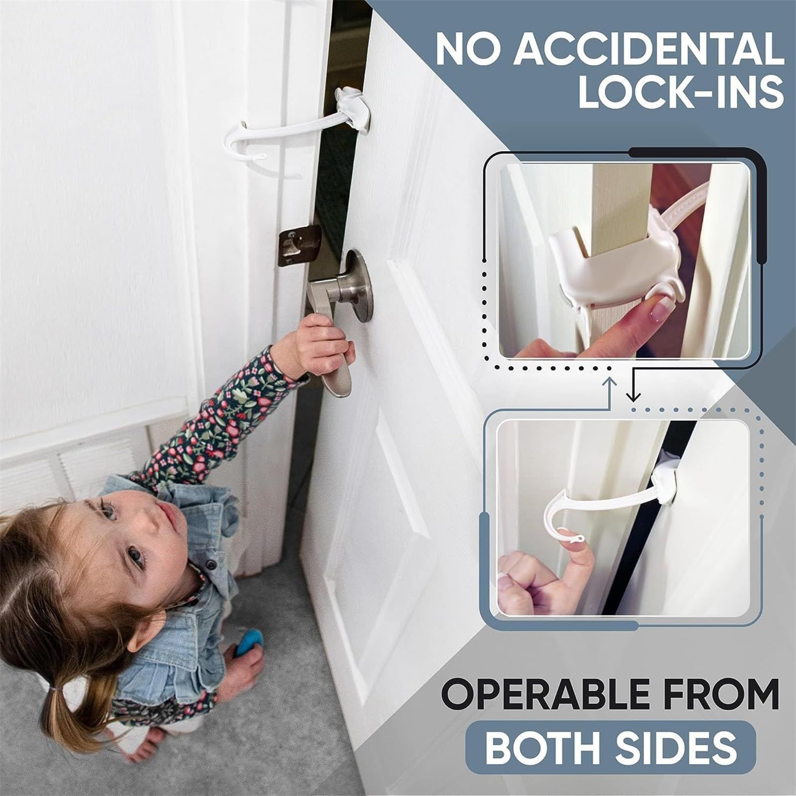 Door Child Proof Lock, Prevent Finger Pinch Guard Anti Accidental Door Safety Lock — image 2