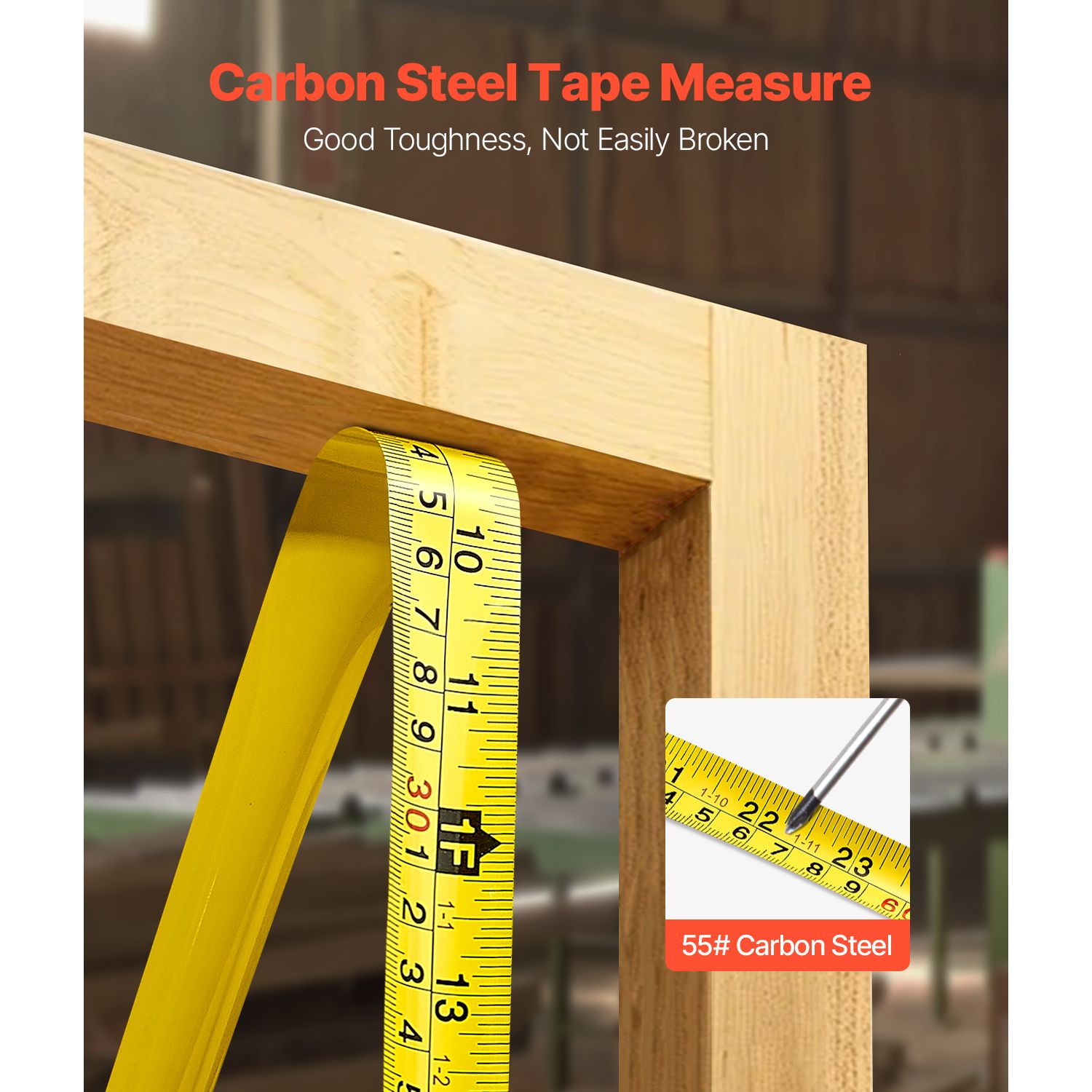 Tape Measure 7620mm Retractable Imperial Metric for Decoration — image 3