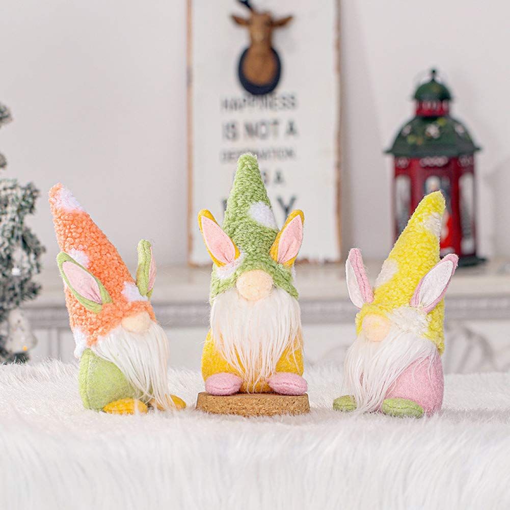 Easter & Valentines Day Bunny Gnome Plush Doll Decoration,Handmade Plush Gnomes Dwarf Dolls for Spring Easter Holiday Party — image 5