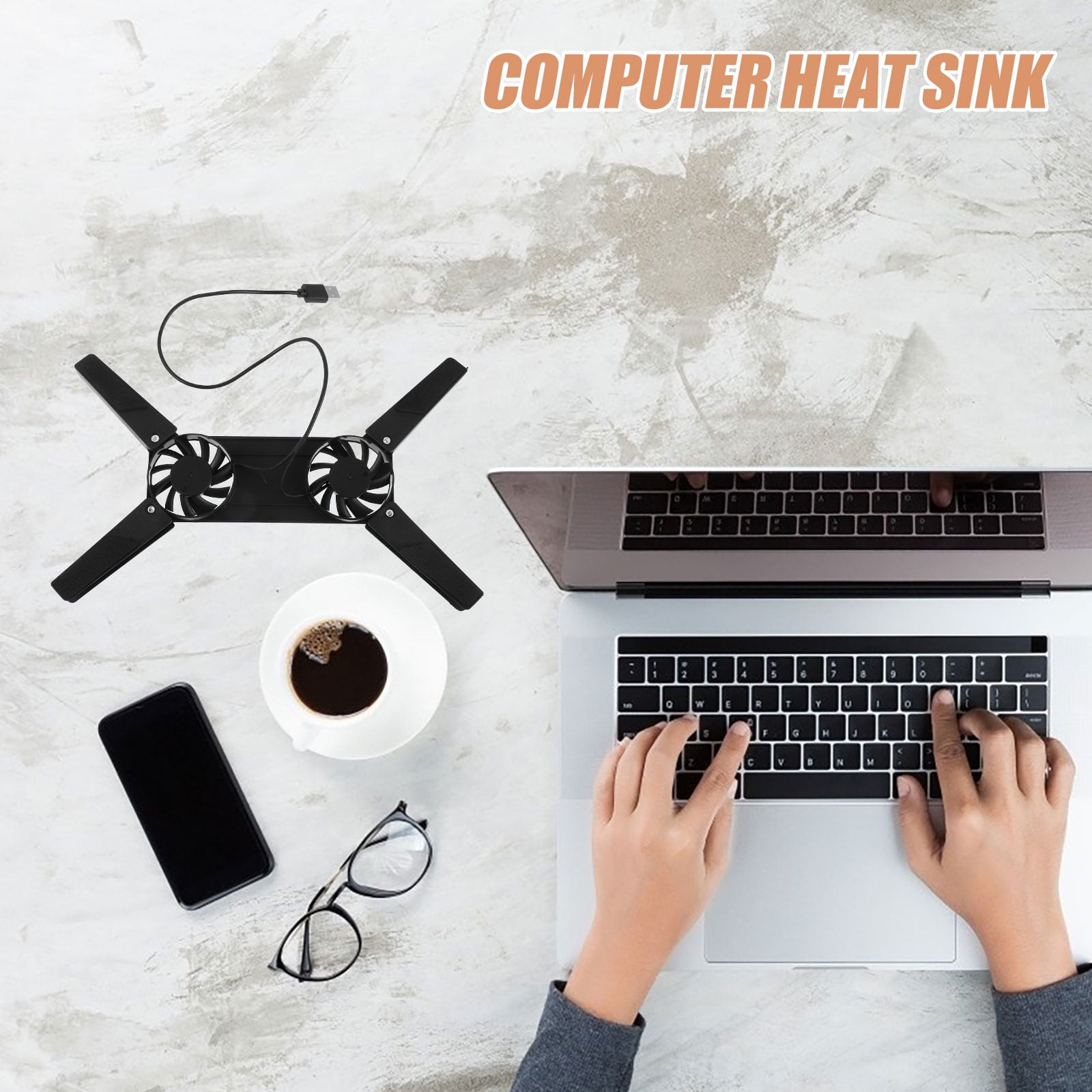 Laptop Cooling Pad with Fan, Notebook Cooler Radiator Ventilation, Black, Efficient Heat Dissipation โ image 3