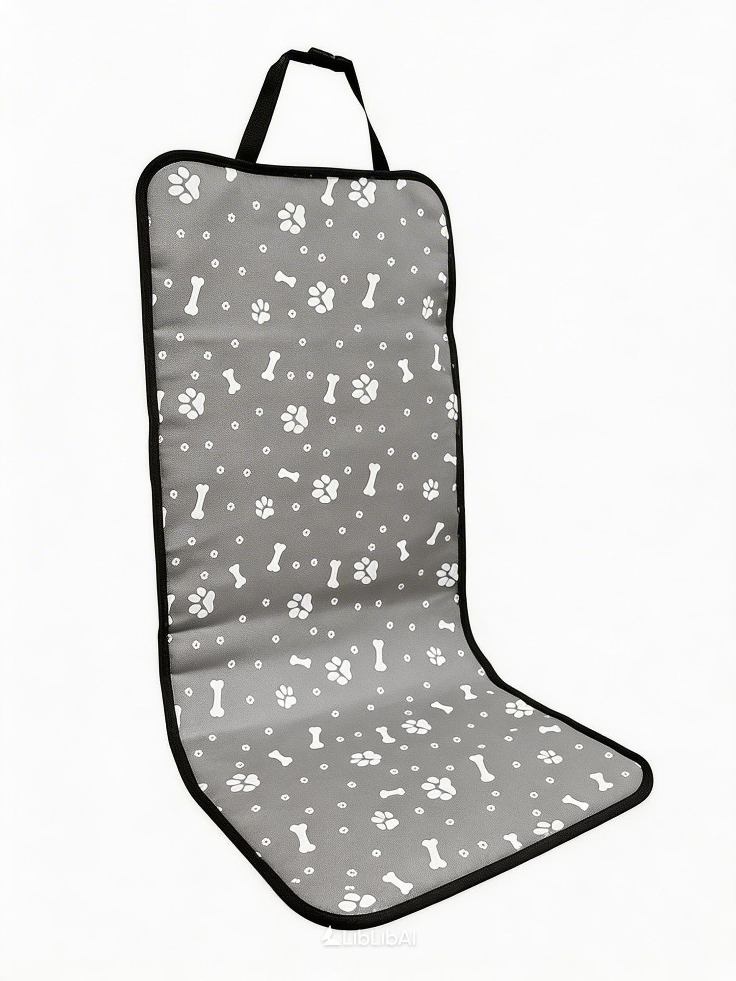 PetGrayBonePrintCarMat