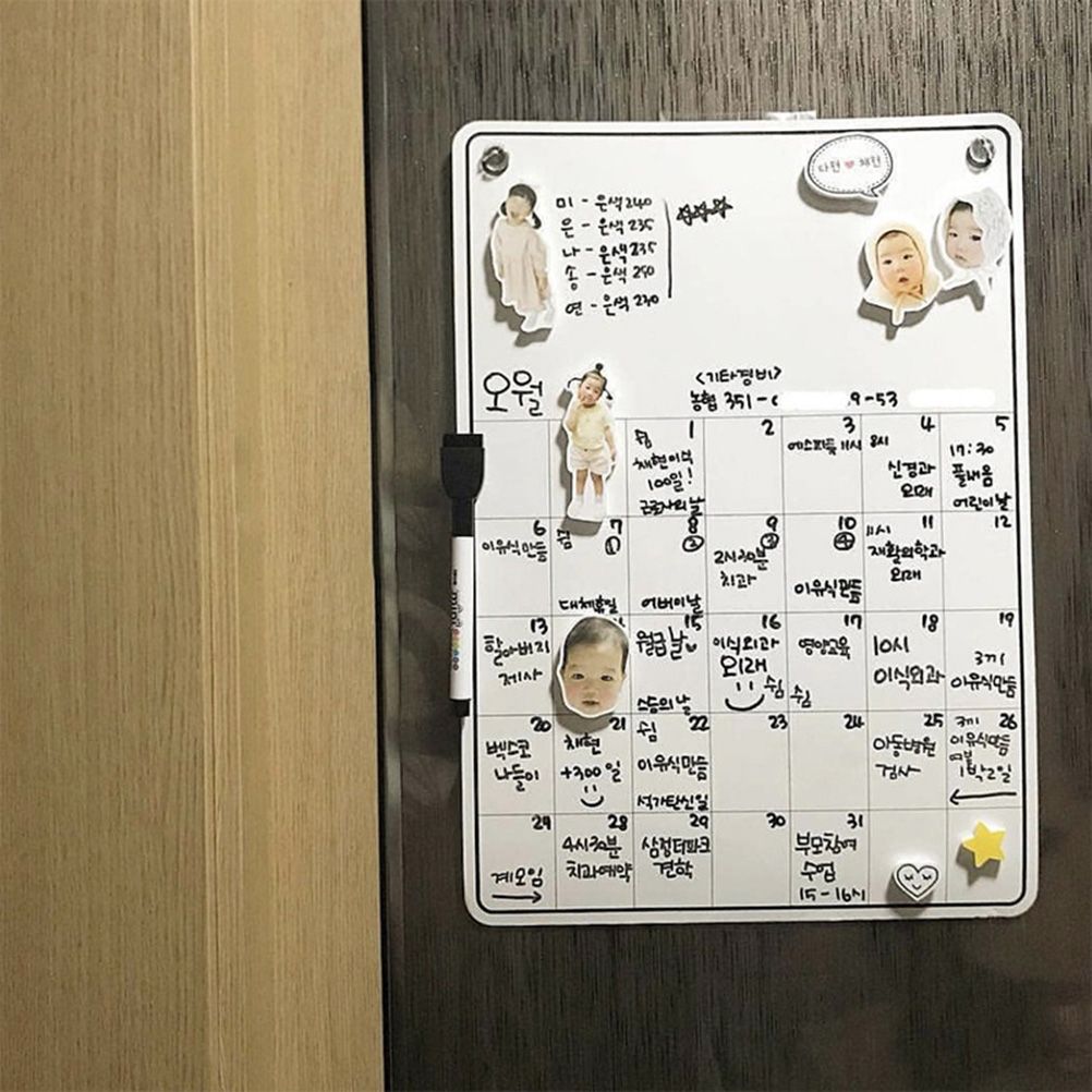 Whiteboard Monthly Planner Refrigerator Magnetic Message Board Memo Boards Fridge Magnet Calendar Daily Planner โ image 4