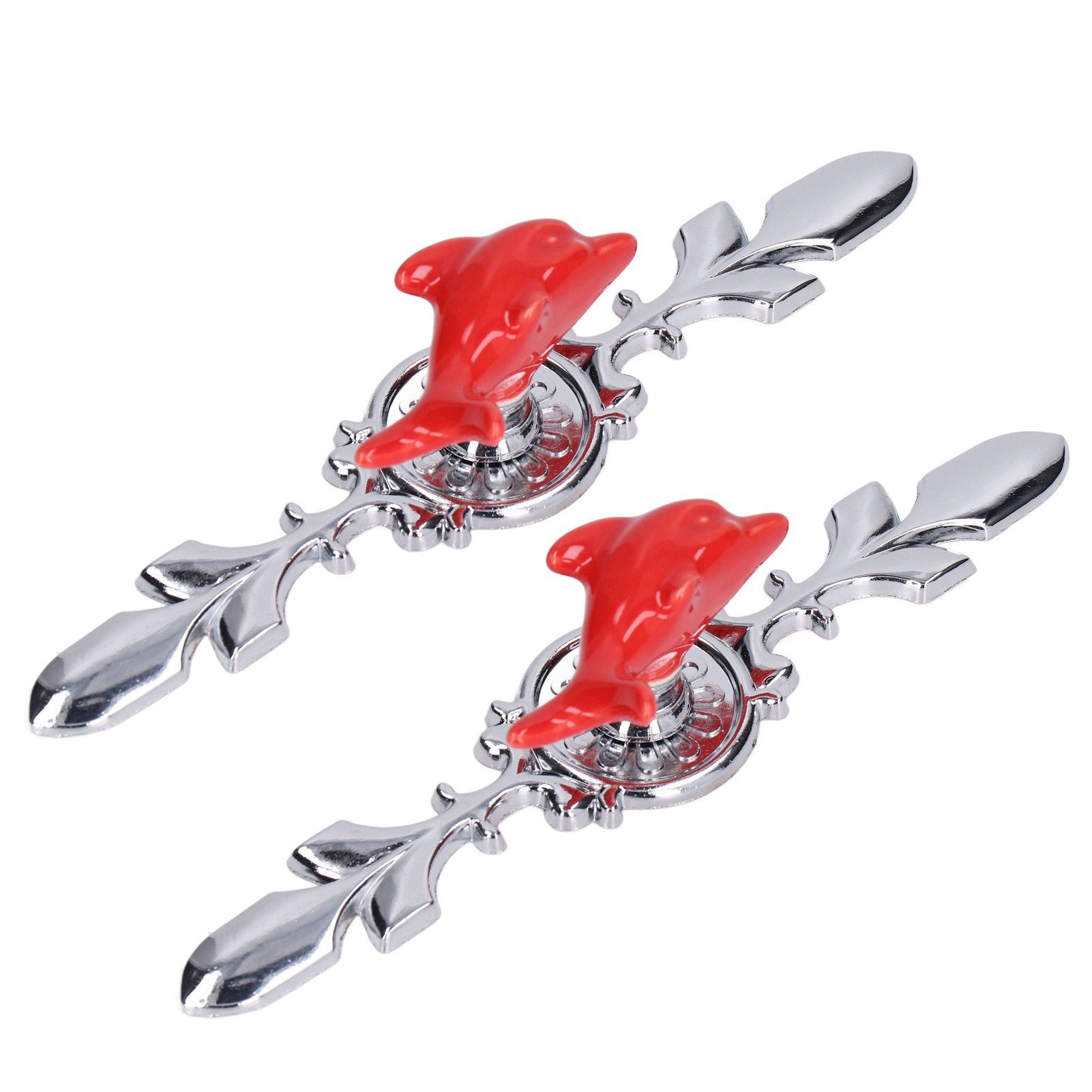 2Set Drawer Pull Knob Zinc Alloy Cabinet Wardrobe Closet Knob for Kitchen Furniture Decoration1077D Red Dolphin โ image 6