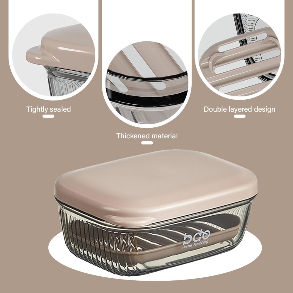 Travel soap box - soap holder - soap box with lid - portable soap box - sealable with lid - waterproof and moisture resistant - suitable for travel - camping — image 6