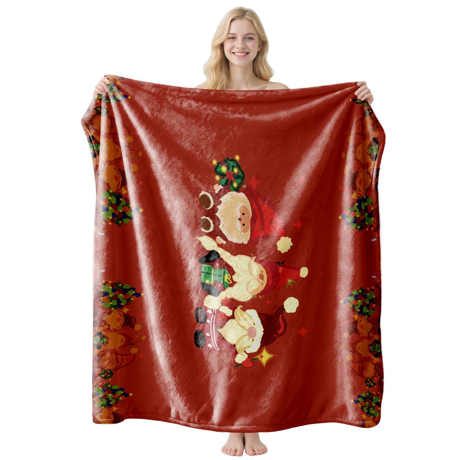 Christmas & Halloween Flannel Throw Blanket, Comfortable Indoor Rest Throw, Thoughtful Holiday Gift For Friends And Relatives, Style FLR‑198, Size S, 100x130cm