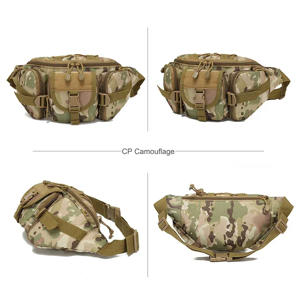 Outdoor Sports Fanny Pack Multipurpose Belt Bag for Camping Hiking Traveling Running Fishing - Army Green — image 5