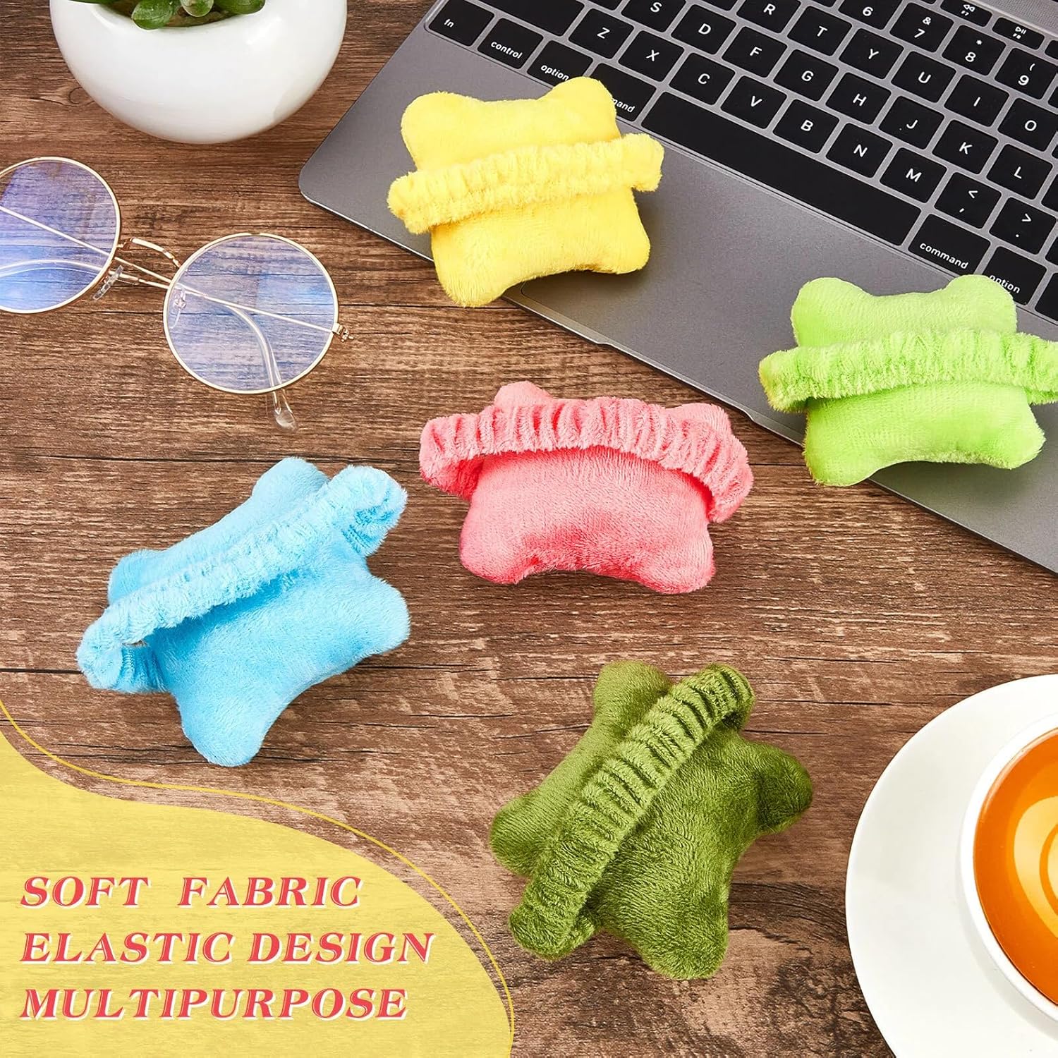 10-Pack Portable Ergonomic Wrist Rest for Typing Keyboard Computer Use Plush Material Curved Design — image 5