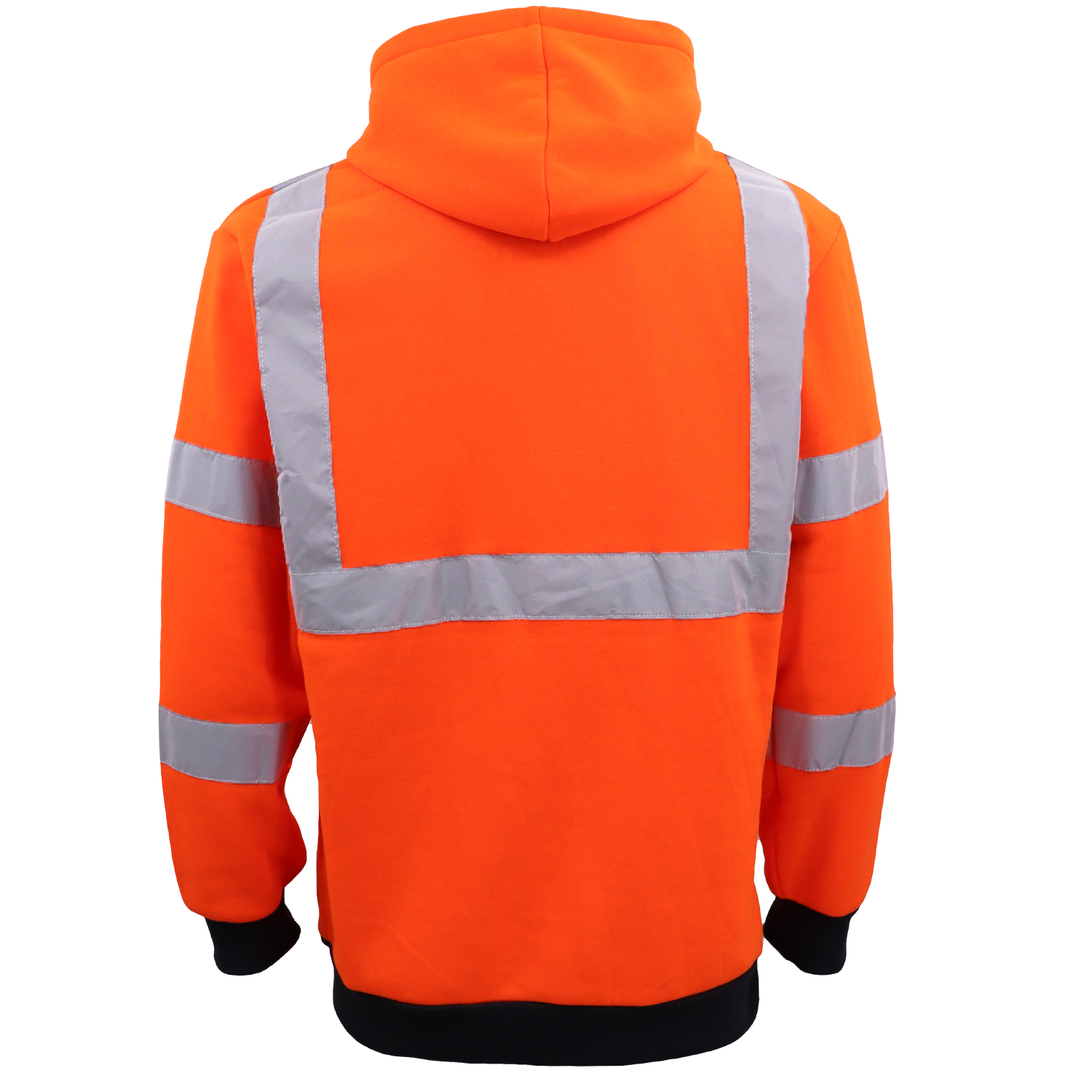 HI VIS Hooded Safety Jumper Hoodie Sweatshirt Tradie Workwear Fleece Jacket Coat, Fluro Yellow, 2XL โ image 4