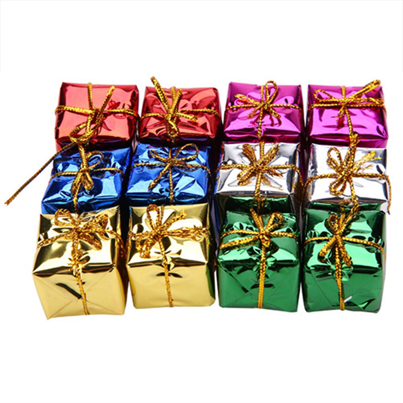 12PCS Gift Box Pendant Hanging Ornament for Christmas Tree Xmas Parties Decor — image 5