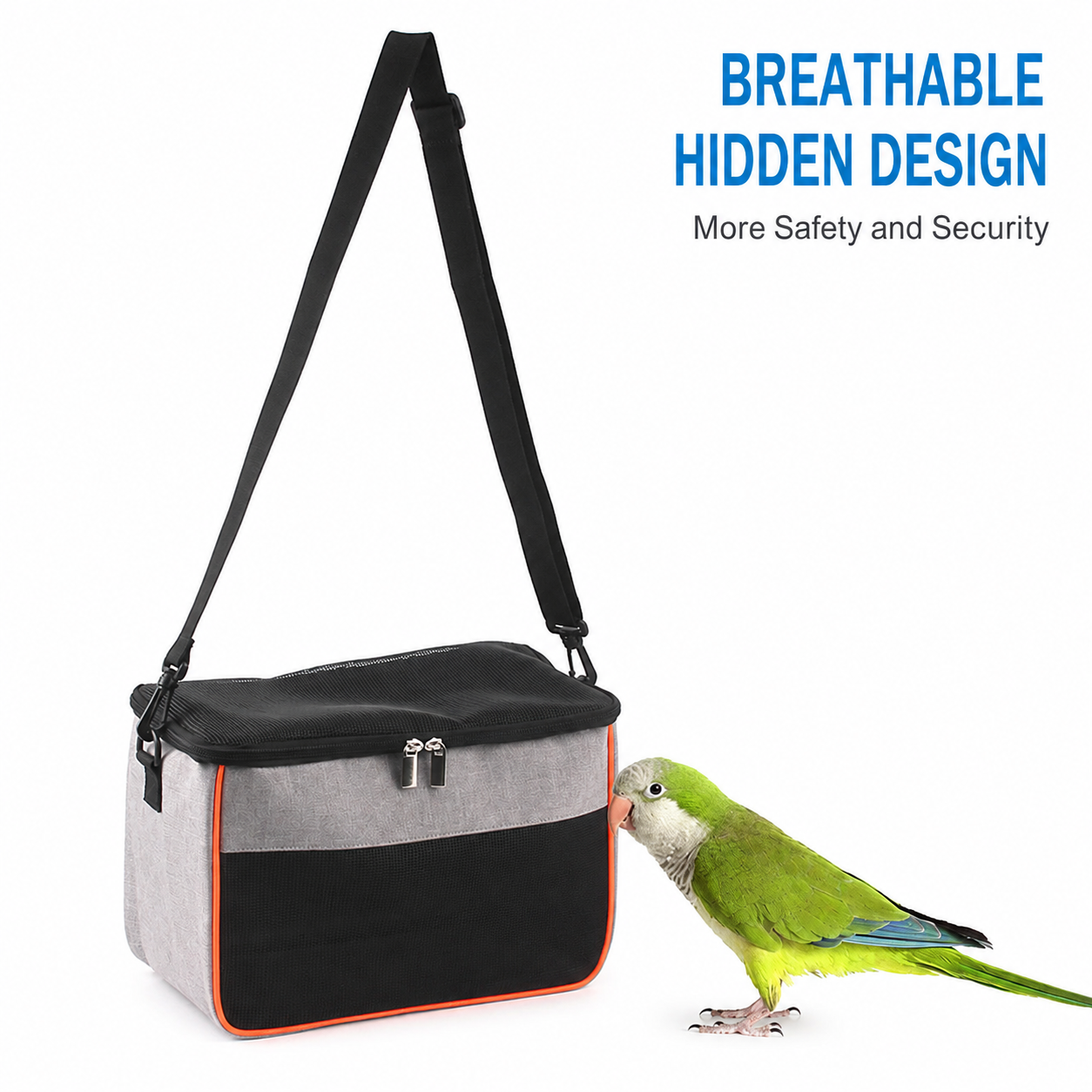 Compact Pet Carrier Sling Bag for Small Animals – Breathable Oxford Mesh Travel Tote with Adjustable Shoulder Strap, Ideal for Hamsters, Squirrels, Hedgehogs — image 6