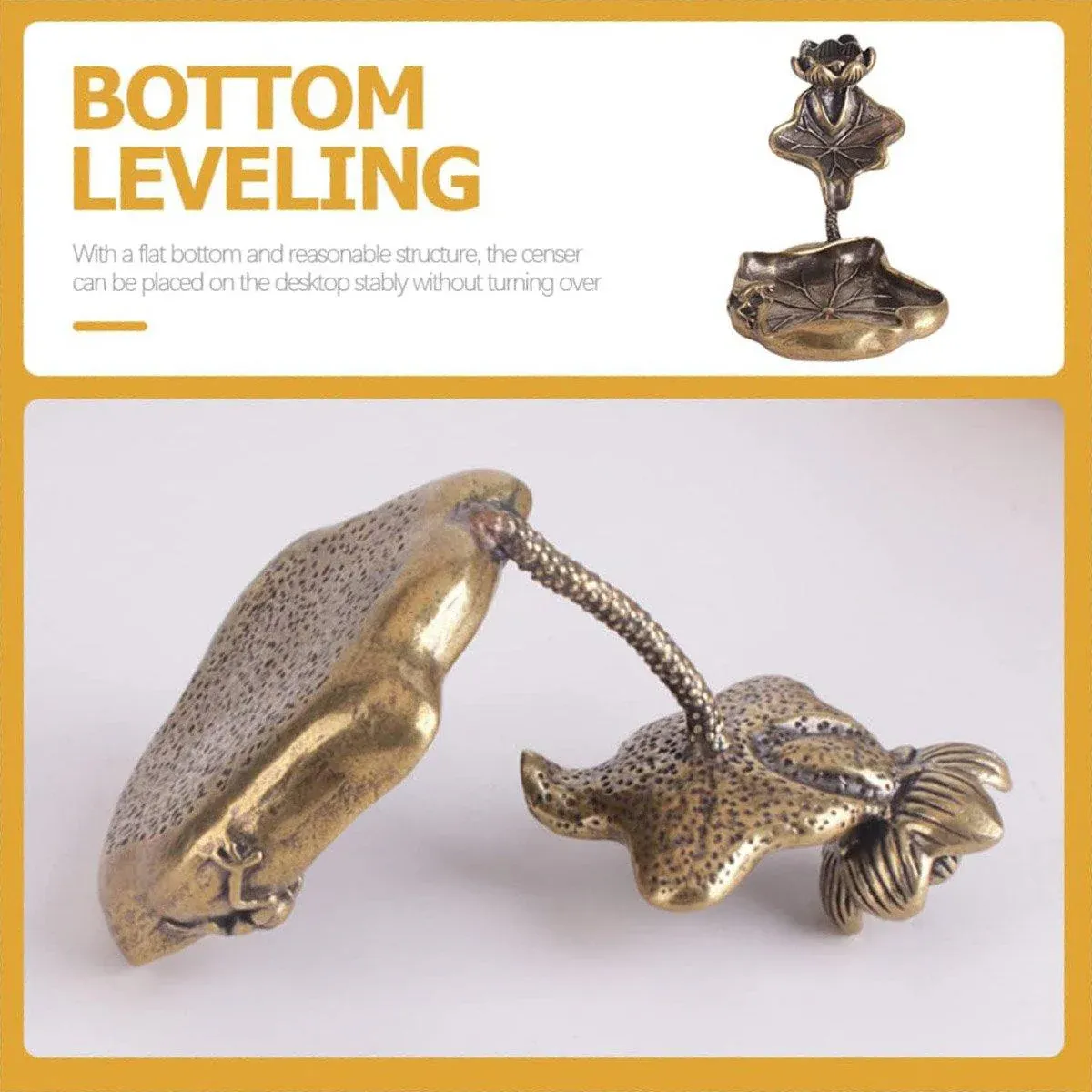 Lotus Flower Incense Holder Flowing Backflow Burner Home Office Decor Ornament — image 5