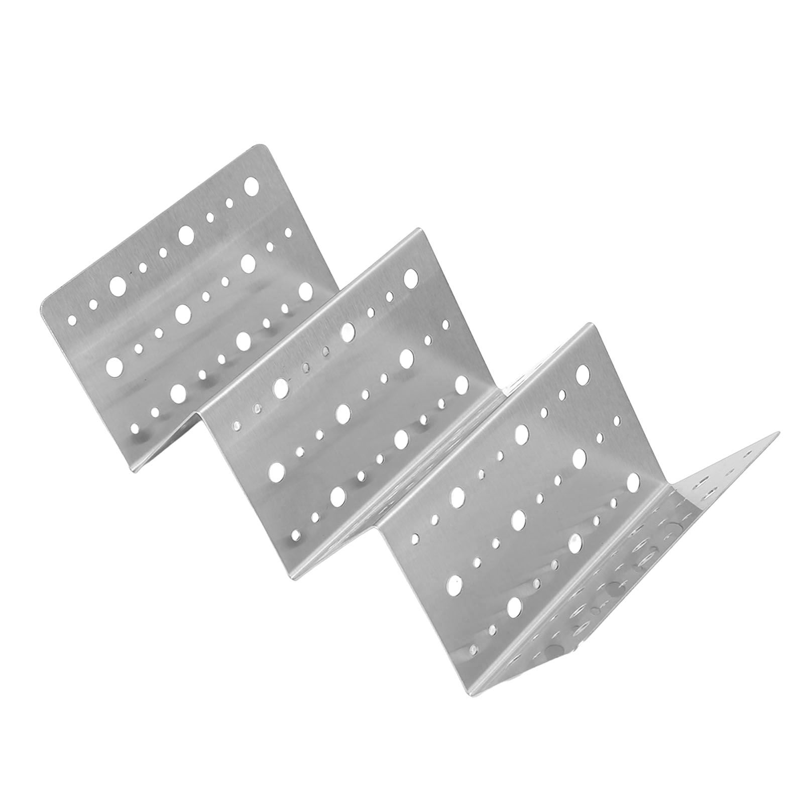 Taco Holder Round Holes Stainless Steel Taco Holder Stand Dishwasher Oven and Grill Safe 20x10x6cm / 7.9x3.9x2.4in โ image 4