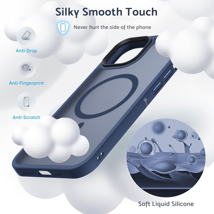 Compatible with iPhone 13 - MagSafe Case Shockproof Silicone Matte Blue โ image 2