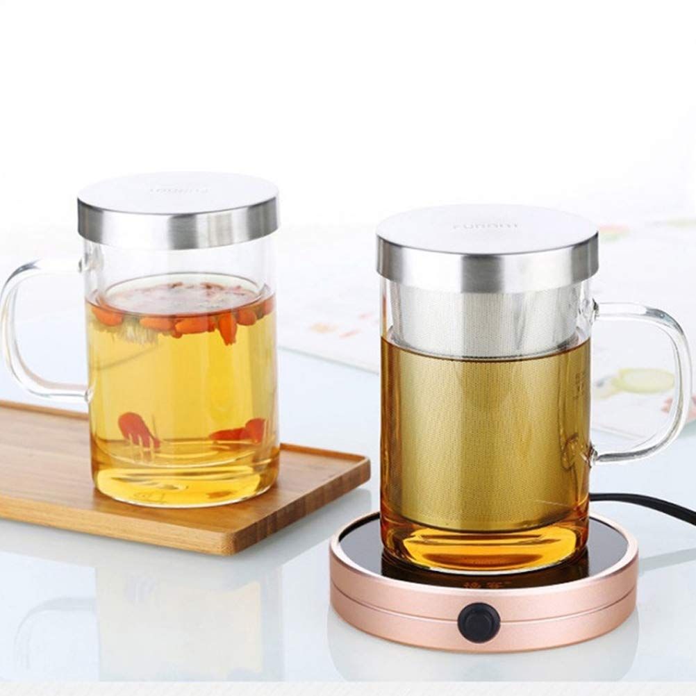 400ml Infuser Glass Tea Cup Borosilicate Glass Tea Cup with Filter and Lid Corrosion resistance comfortable grip — image 3