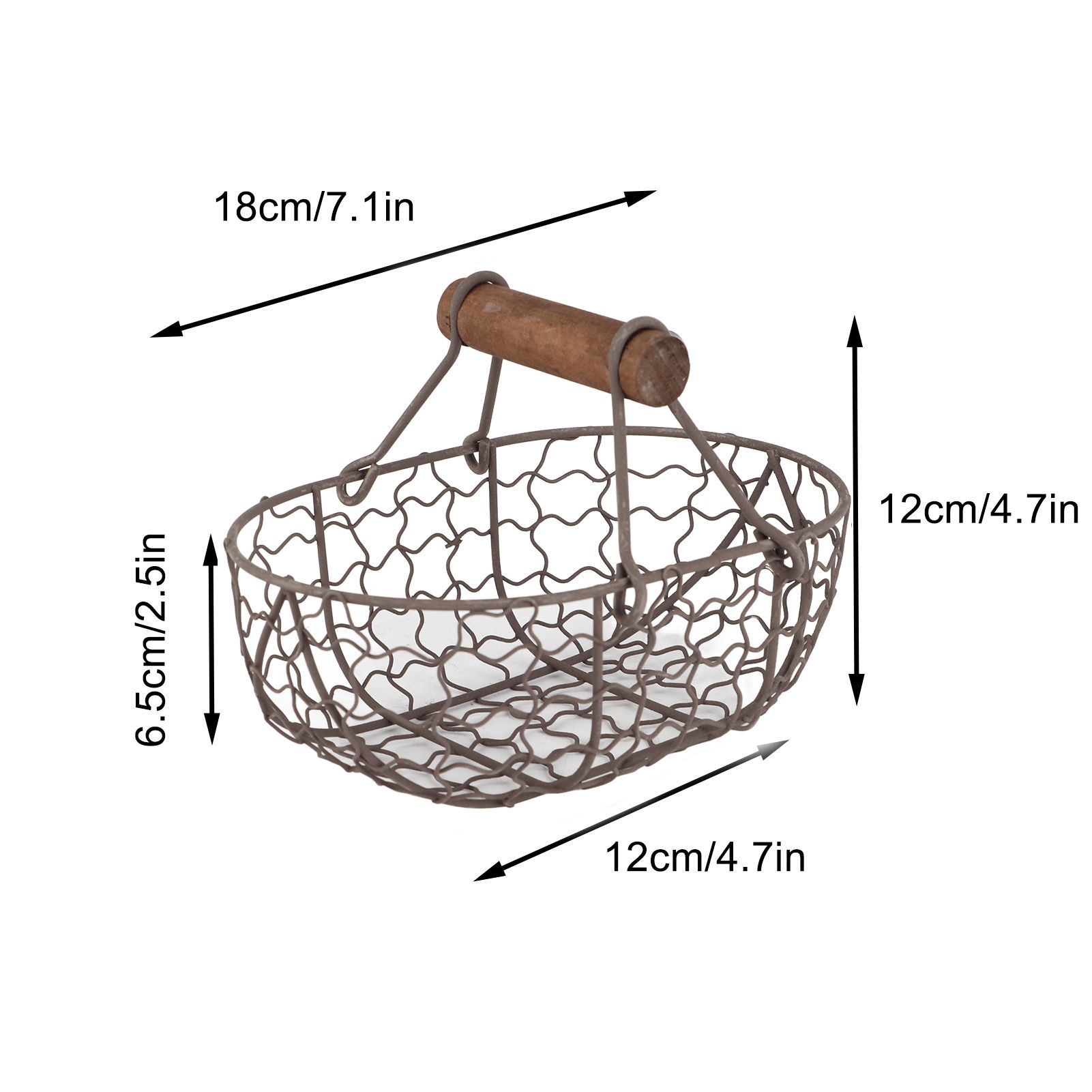 2pcs Flower Girl Basket Wedding Flower Baskets Metal Baskets Home Decor — image 2