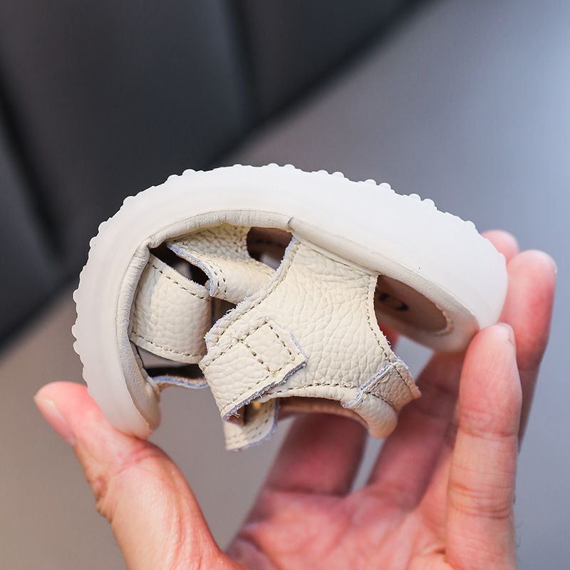 Baby Leather Sandals Bocai Cat Velcro Non Slip White 15.5cm long within 24 yards — image 3